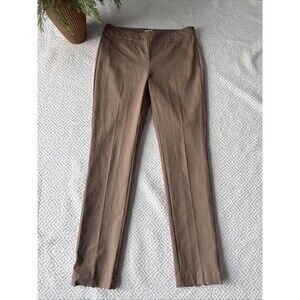 Eileen Fisher Pants Womens Sz XS Straight Slim Dressy Brown Zip